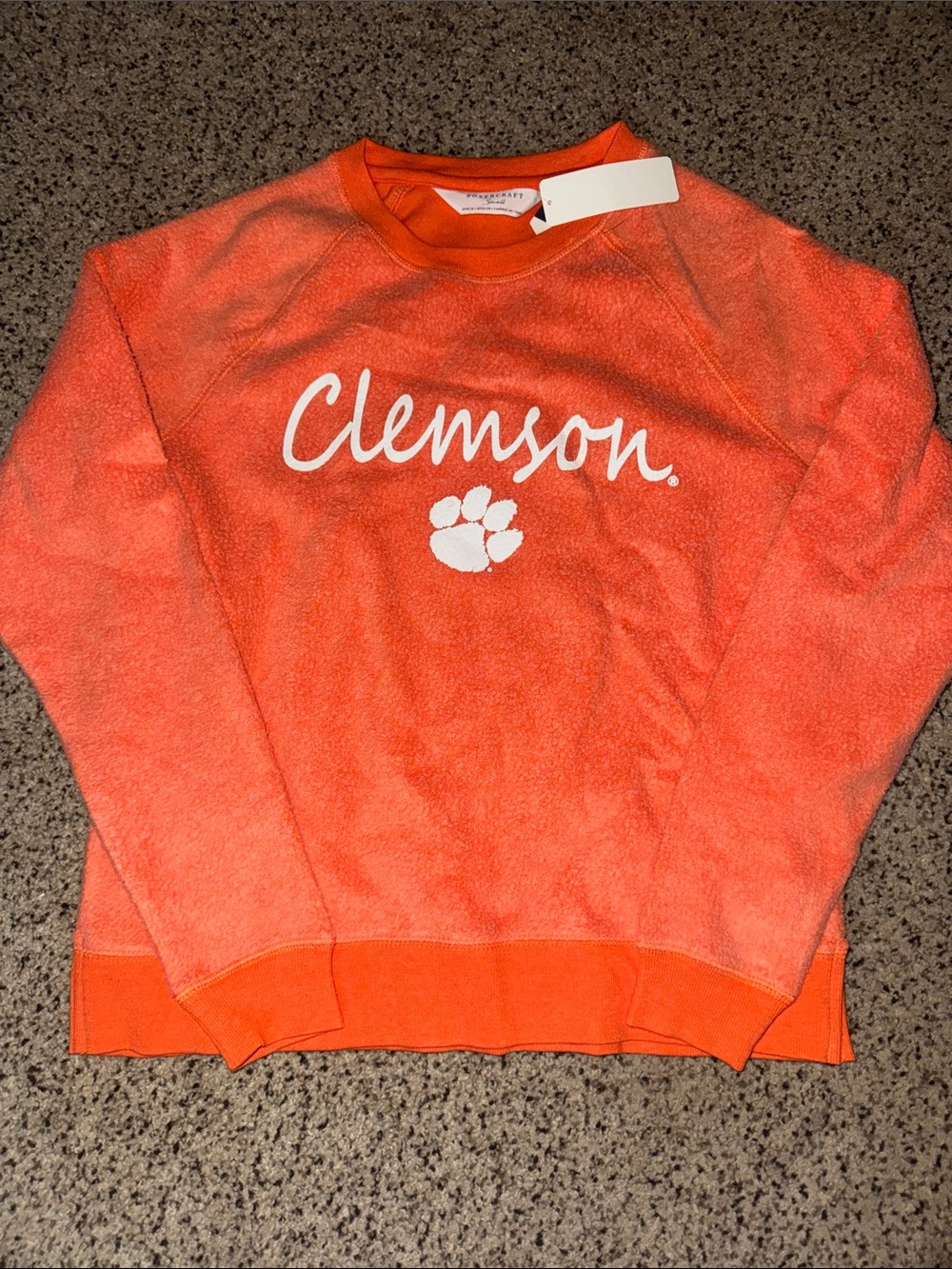 boxercraft Clemson Orange Crewneck Sweatshirt with White Script